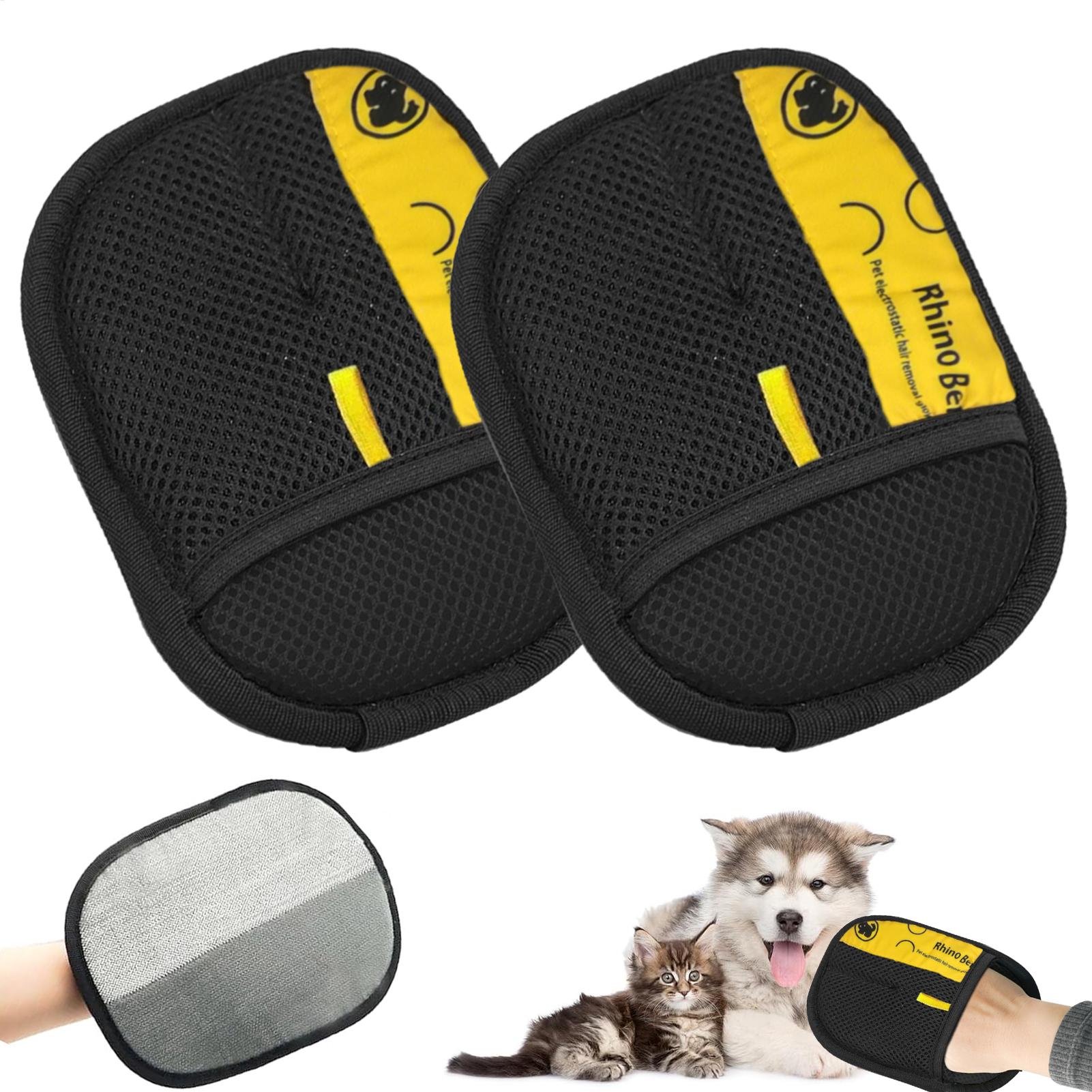 Pet Grooming Glove - 1 Pair Static Removal Gloves For