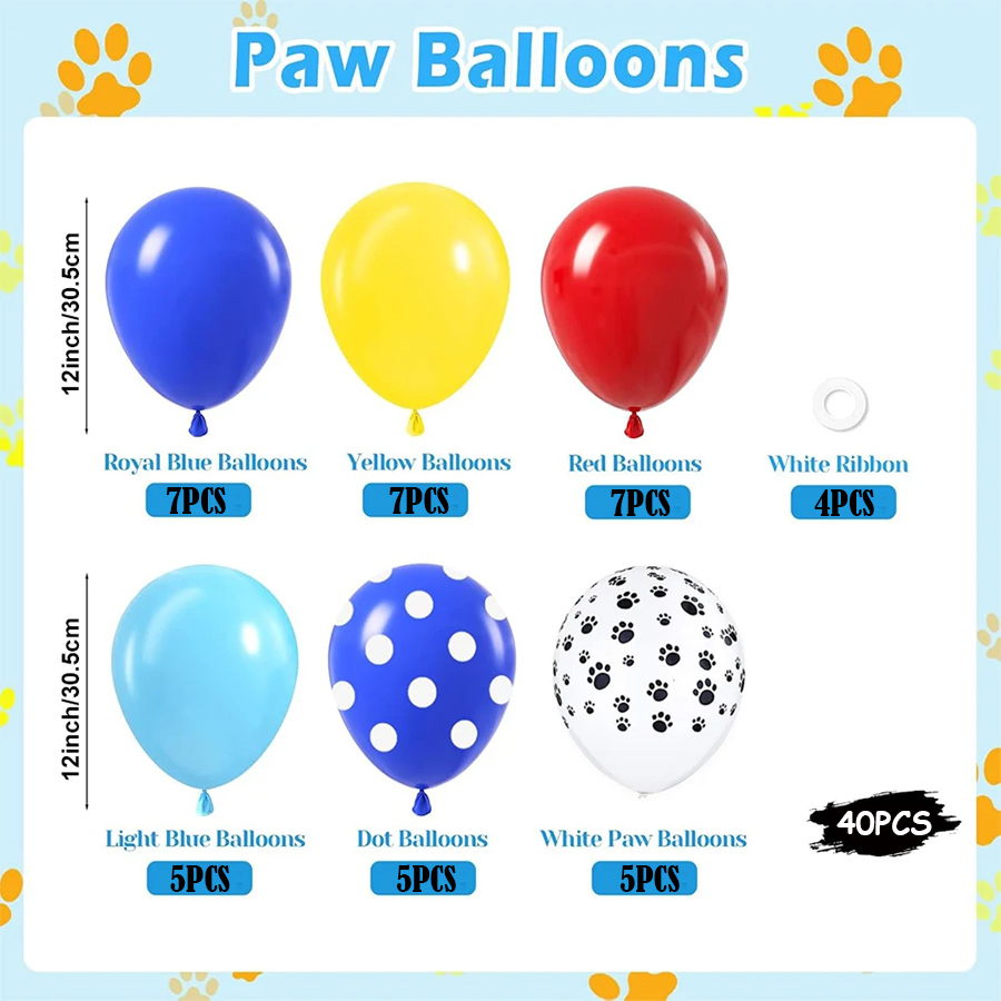 40pcs Paw Blue Yellow Red Late - Pet Supplies Discount recension och pris