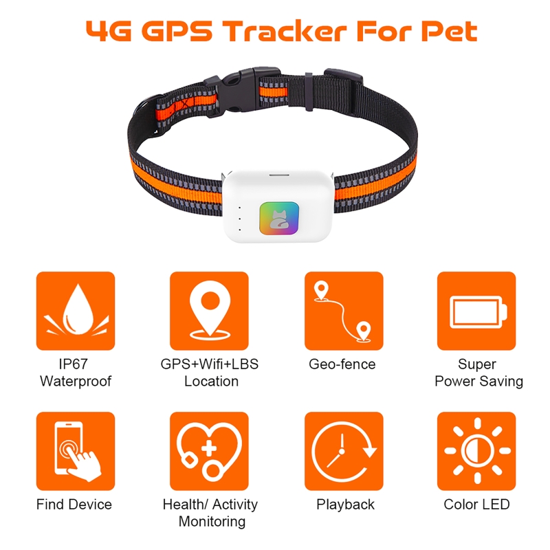 GPS Pet Tracker with Colorful  - Pet Gps Tracker Collar recension och pris